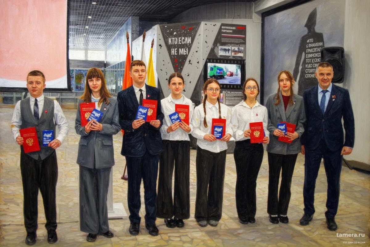 В музее Брянска 40 подростков получили паспорта из рук Героя России и депутатов